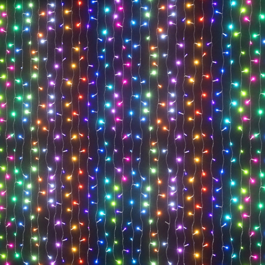 3X6M Christmas Lights Curtain Light 960 LED RGB Remote Jingle Jollys - ShopFrenzy