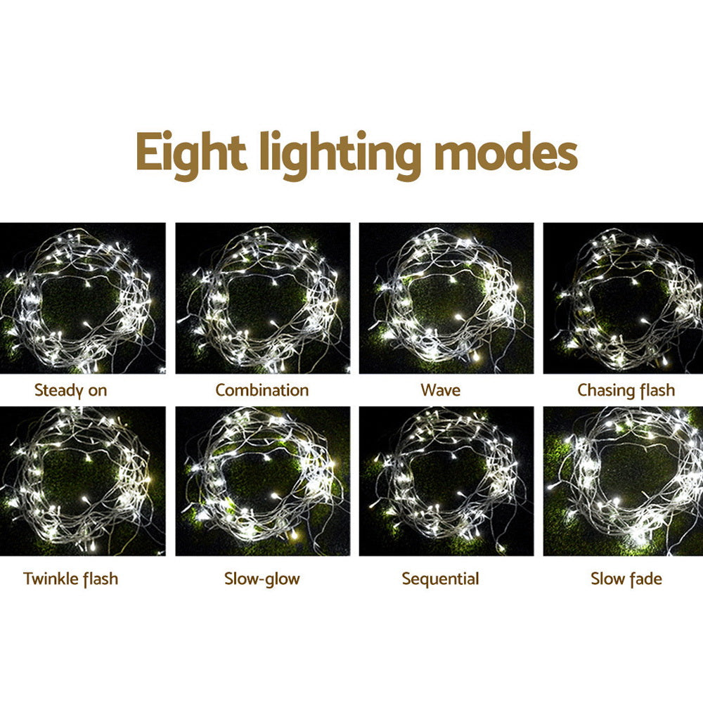 3X6M Christmas Lights Curtain Light Cool White 600 LED Jingle Jollys - ShopFrenzy