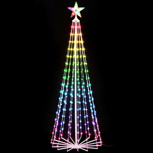 1.8M Christmas Tree 265 LED RGB Fairy Lights Jingle Jollys - ShopFrenzy