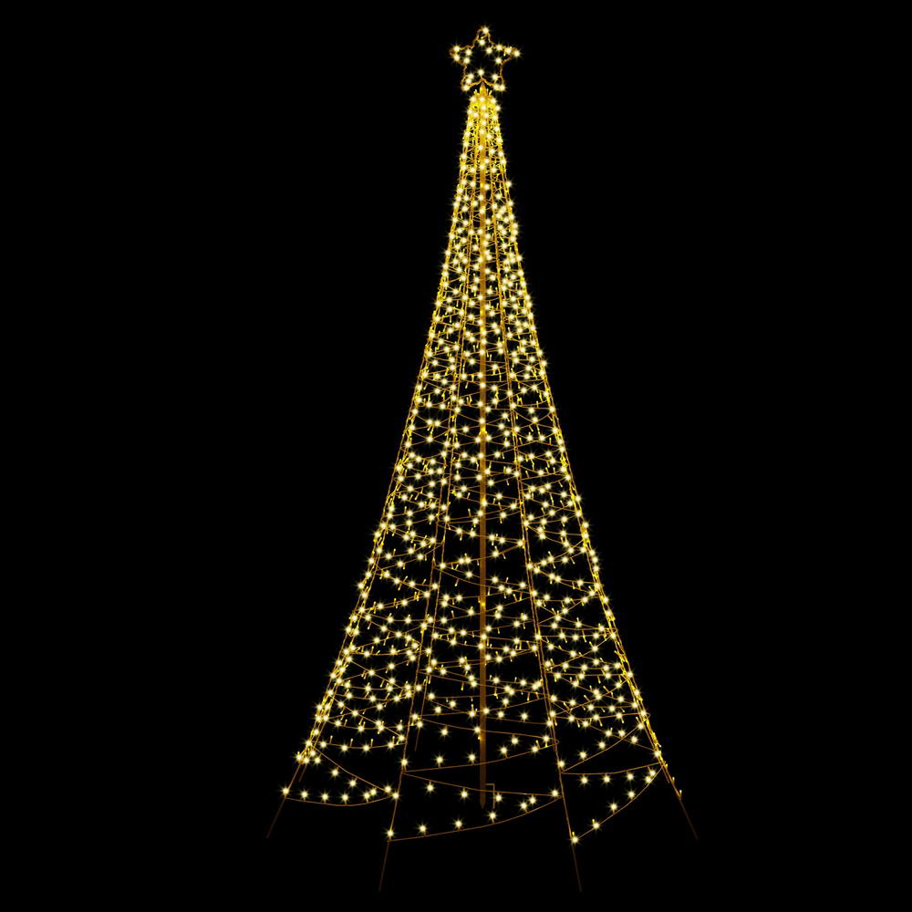 3.6M Christmas Tree 800 LED Solar Net Lights Jingle Jollys - ShopFrenzy