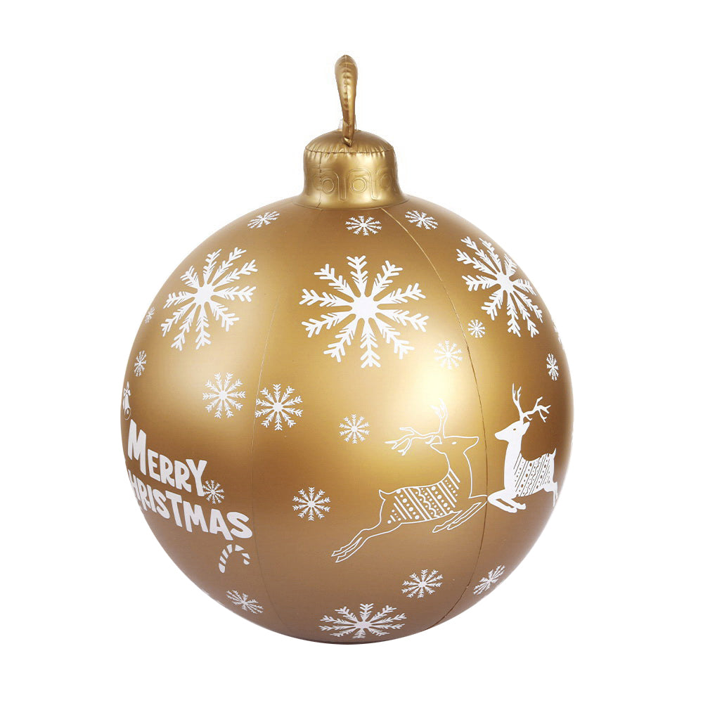 Jingle Jollys Christmas Inflatable Ball Bauble 60cm Outdoor Decoration Gold - ShopFrenzy