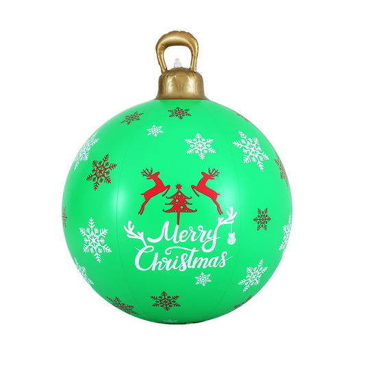 Jingle Jollys Christmas Inflatable Ball Bauble 60cm Outdoor Decoration Green - ShopFrenzy