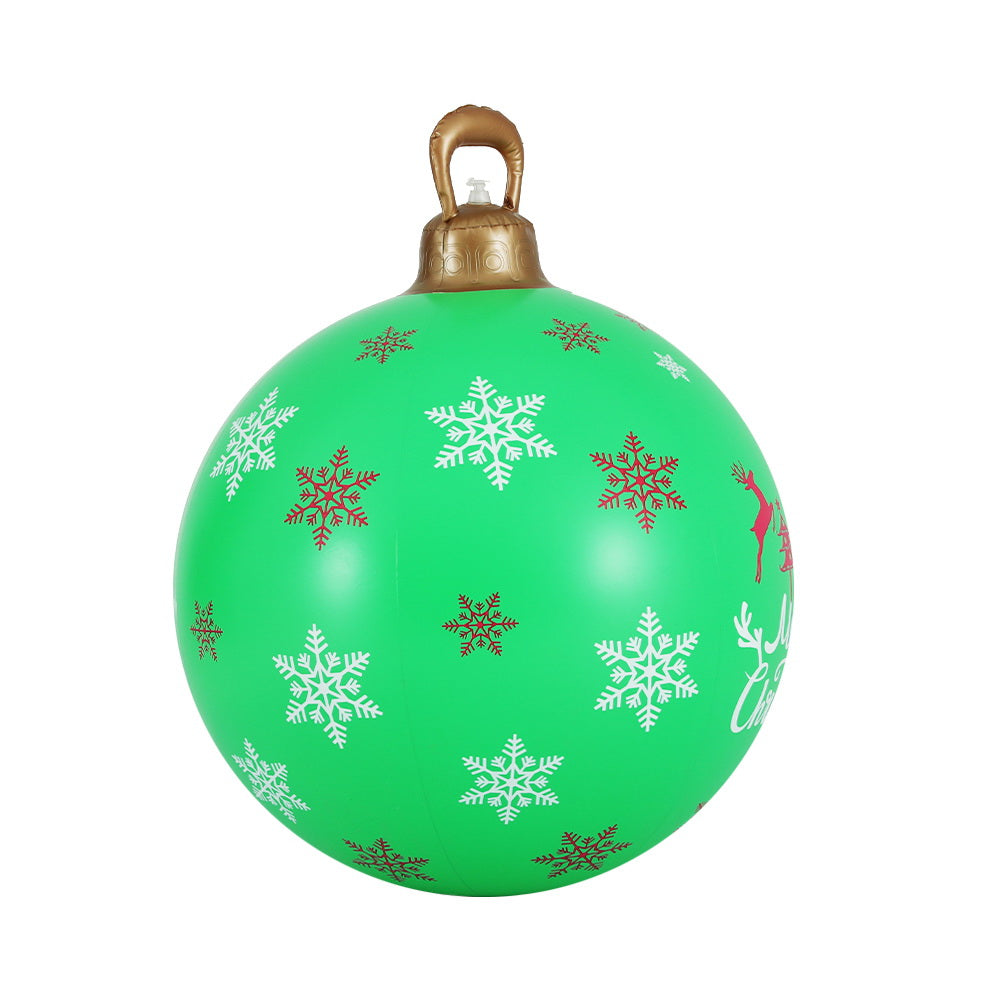Jingle Jollys Christmas Inflatable Ball Bauble 60cm Outdoor Decoration Green - ShopFrenzy