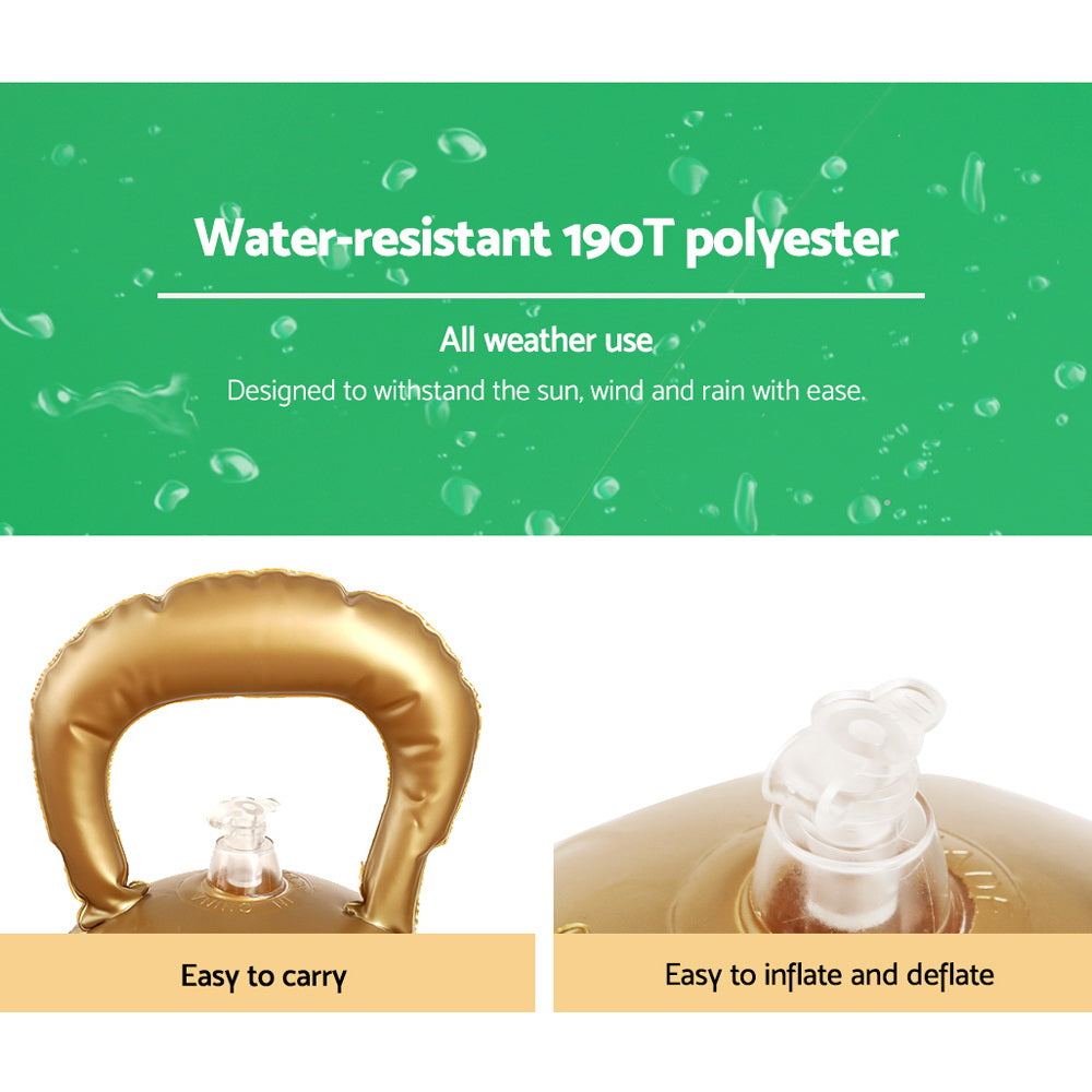 Jingle Jollys Christmas Inflatable Ball Bauble 60cm Outdoor Decoration Green - ShopFrenzy