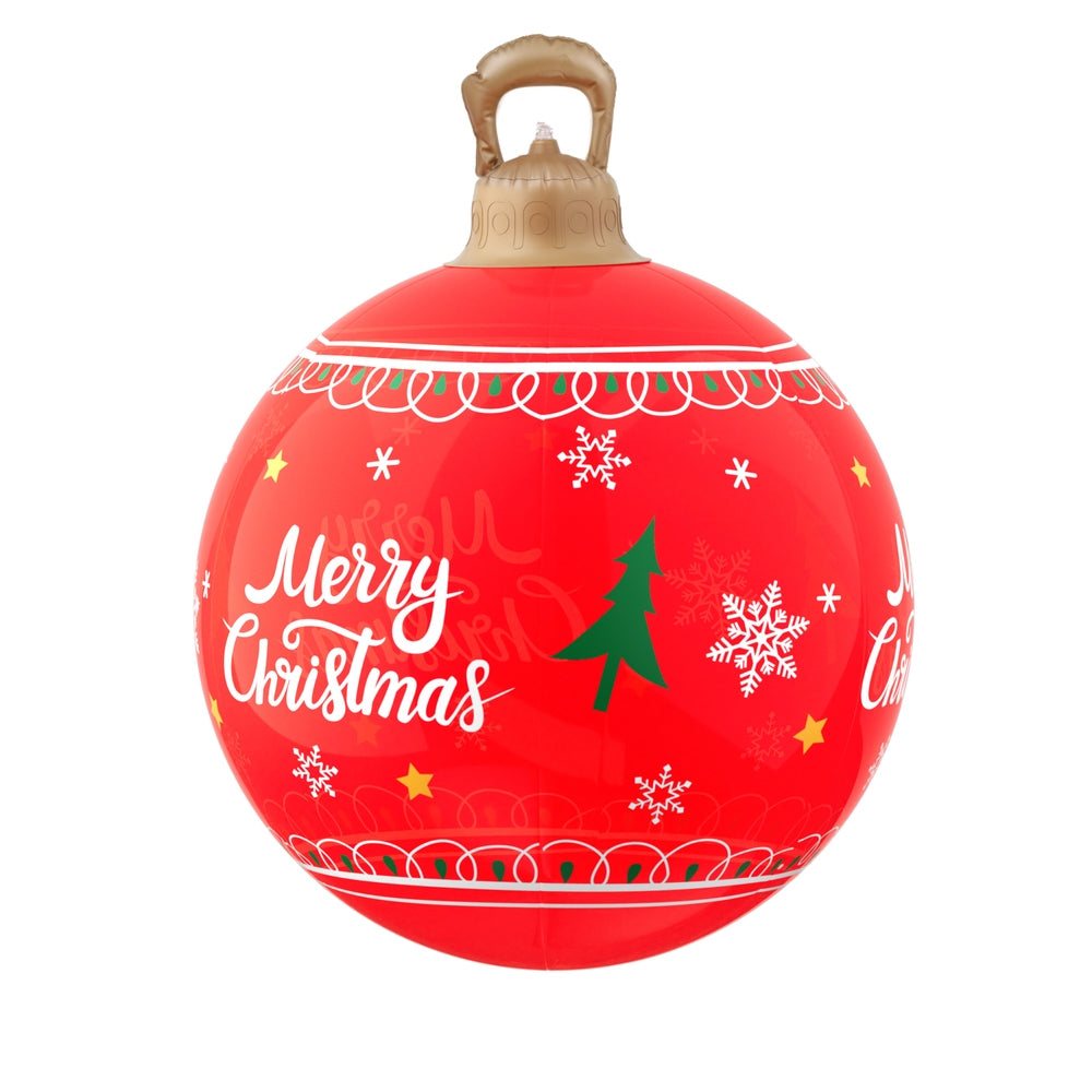 Jingle Jollys Christmas Inflatable Ball 60cm Led Illuminated Xmas Decoration Red - ShopFrenzy