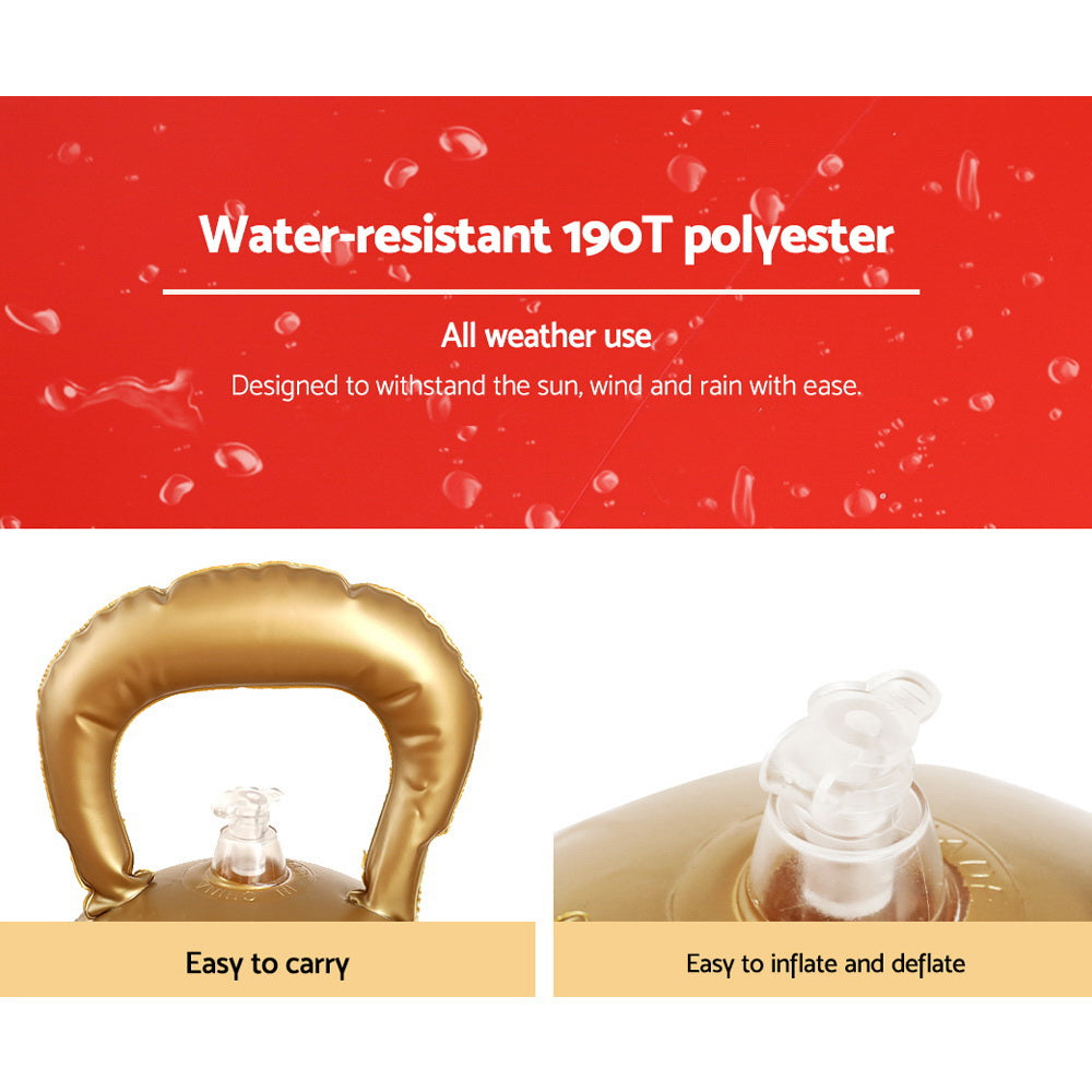 Jingle Jollys Christmas Inflatable Ball Bauble 60cm Outdoor Decoration Red - ShopFrenzy