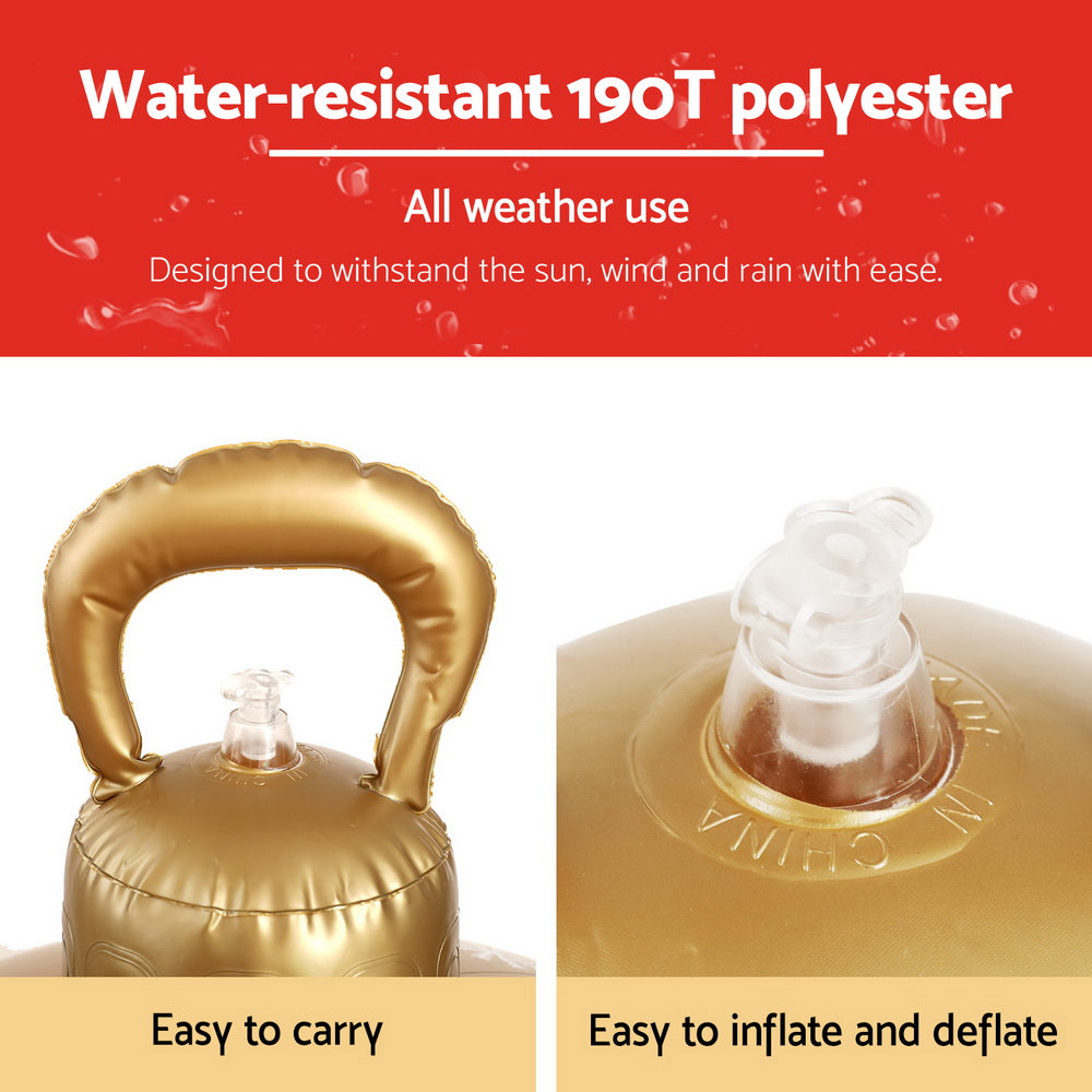 Jingle Jollys Christmas Inflatable Ball 60cm Santa Decoration Giant Bauble Clear - ShopFrenzy