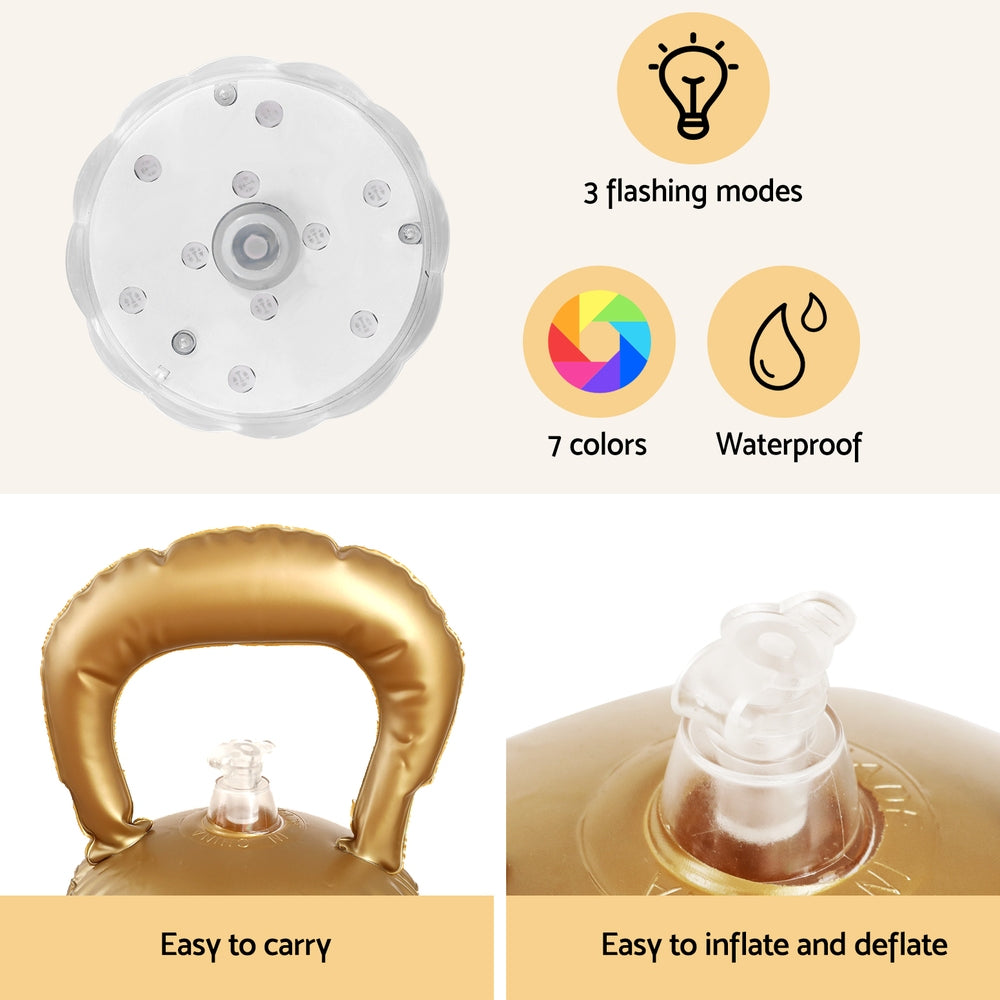 Jingle Jollys Christmas Inflatable Ball 60cm Led Illuminated Snowman Xmas Decor - ShopFrenzy