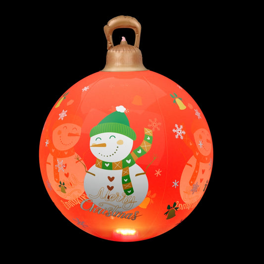 Jingle Jollys Christmas Inflatable Ball 60cm Illuminated Led Snowman Xmas Decor - ShopFrenzy