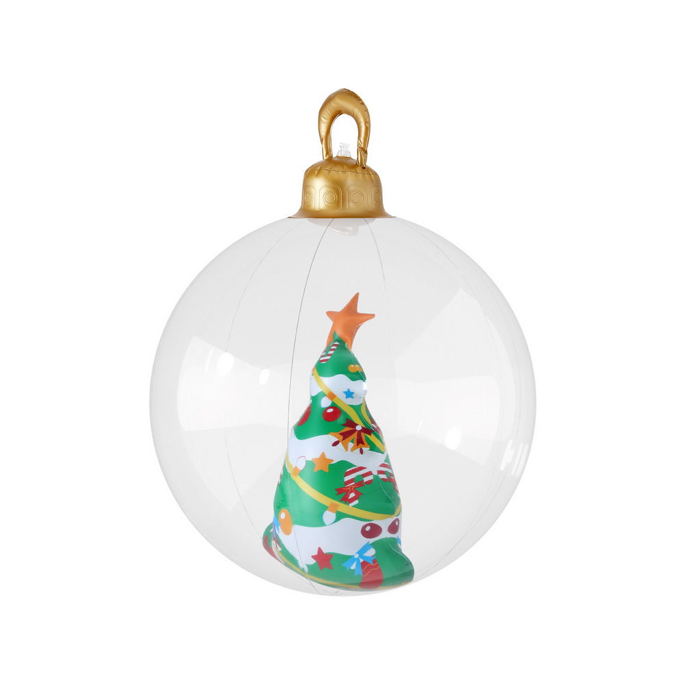 Jingle Jollys Christmas Inflatable Ball 60cm Tree Decoration Giant Bauble Clear - ShopFrenzy