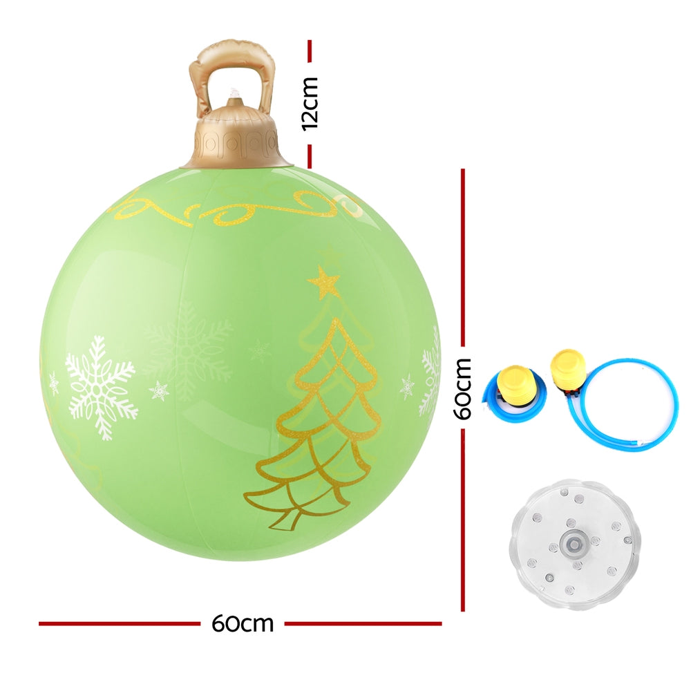 Jingle Jollys Christmas Inflatable Ball 60cm Led Illuminated Xmas Decoration - ShopFrenzy