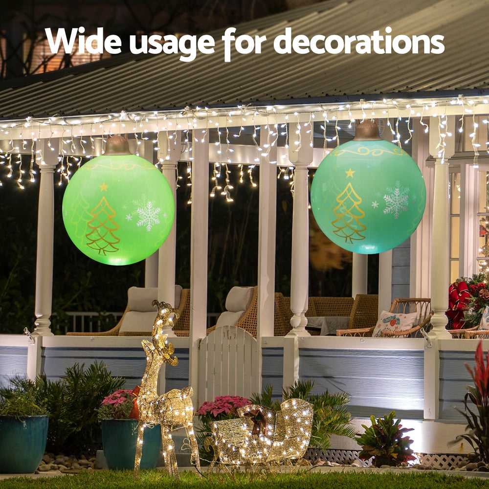 Jingle Jollys Christmas Inflatable Ball 60cm Led Illuminated Xmas Decoration - ShopFrenzy