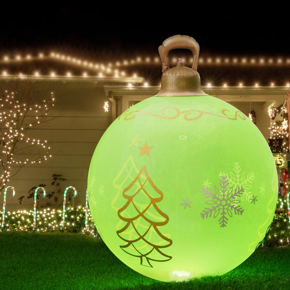 Jingle Jollys Christmas Inflatable Ball 60cm Led Illuminated Xmas Decoration - ShopFrenzy
