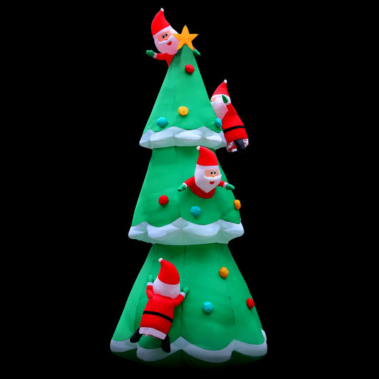 Jingle Jollys Christmas Inflatable Santa Tree 5M Illuminated Decorations - ShopFrenzy