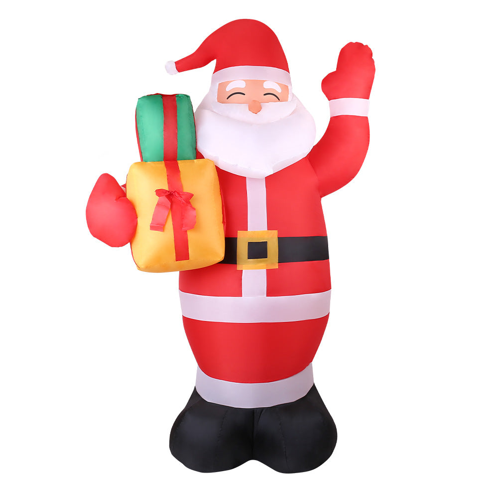 Jingle Jollys Christmas Inflatable Santa 2.4M Illuminated Decorations - ShopFrenzy