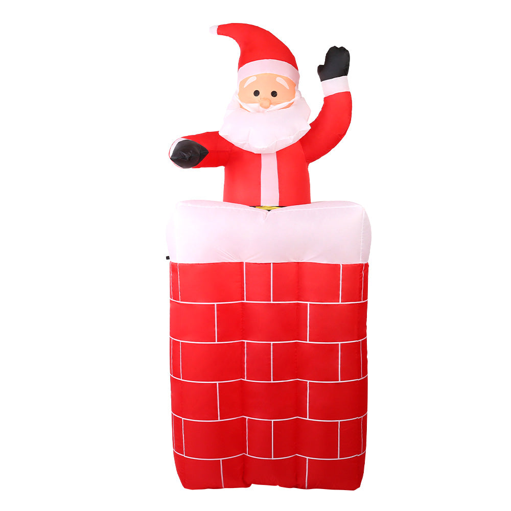 Jingle Jollys Christmas Inflatable Santa Pop Up 1.8M Illuminated Decorations - ShopFrenzy