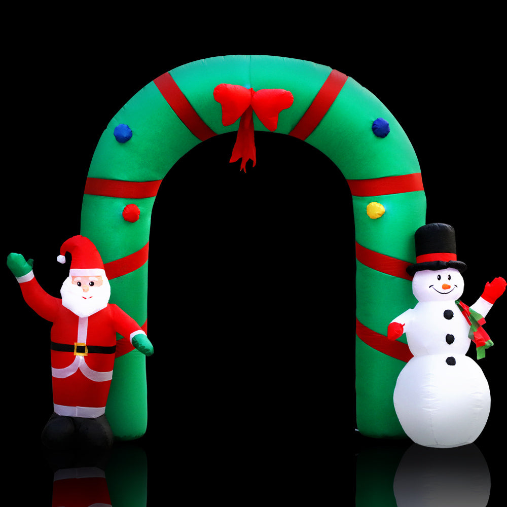 Jingle Jollys Christmas Inflatable Archwary 2.8M Illuminated Decorations - ShopFrenzy