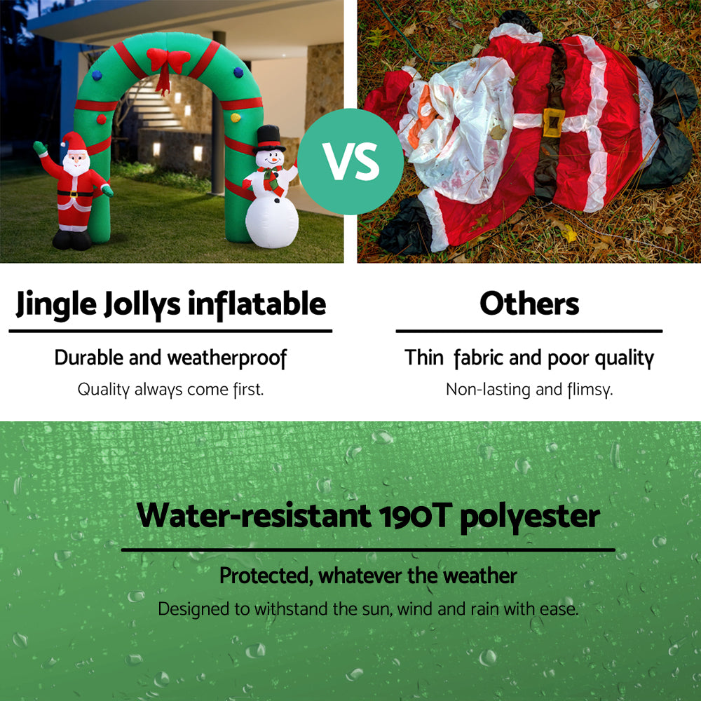 Jingle Jollys Christmas Inflatable Archwary 2.8M Illuminated Decorations - ShopFrenzy