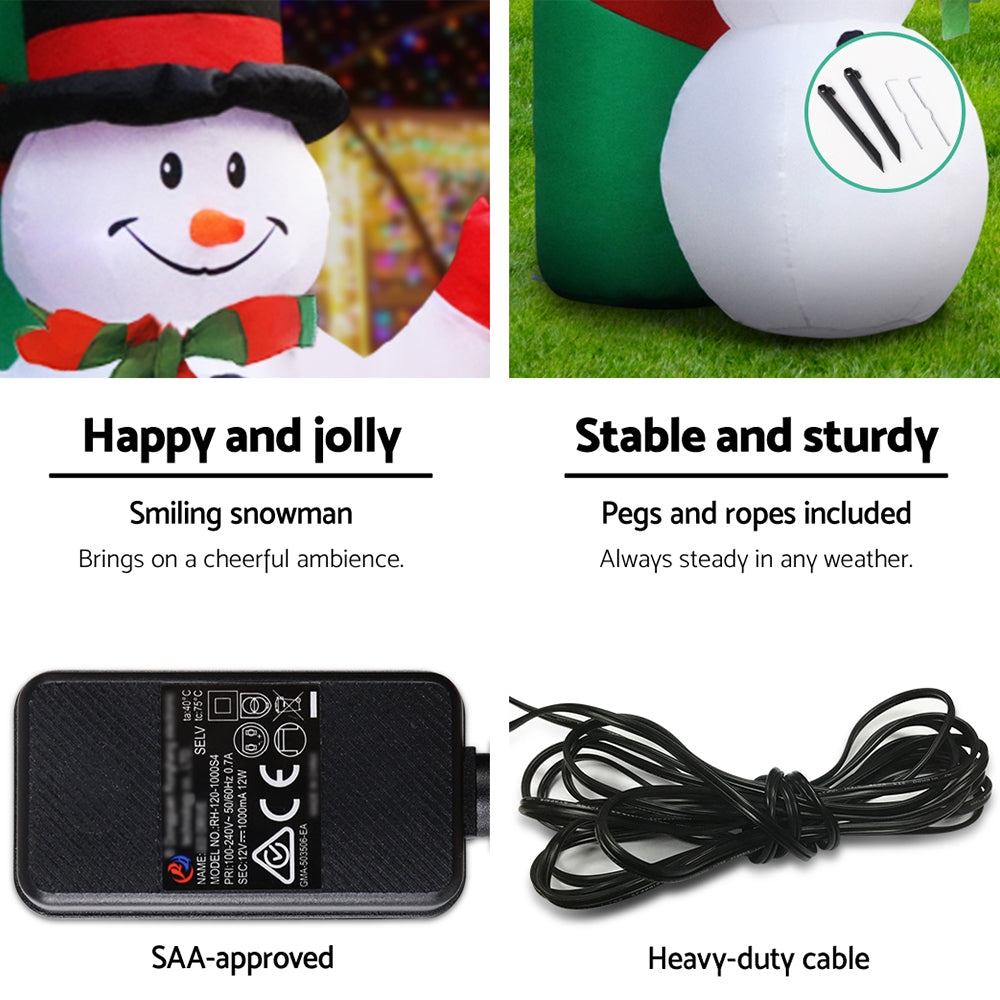 Jingle Jollys Christmas Inflatable Archwary 2.8M Illuminated Decorations - ShopFrenzy