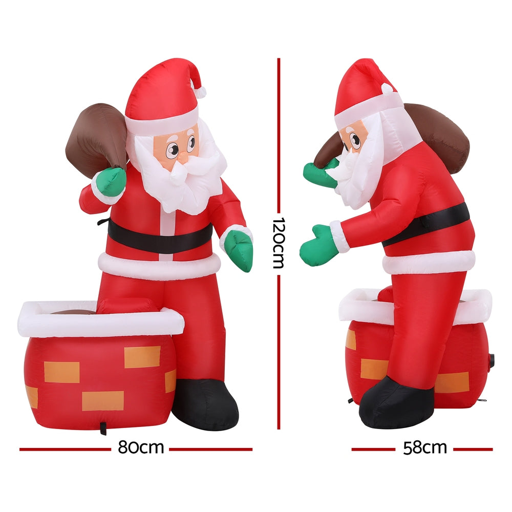 Jingle Jollys Christmas Inflatable Santa Illuminated Decorations - ShopFrenzy