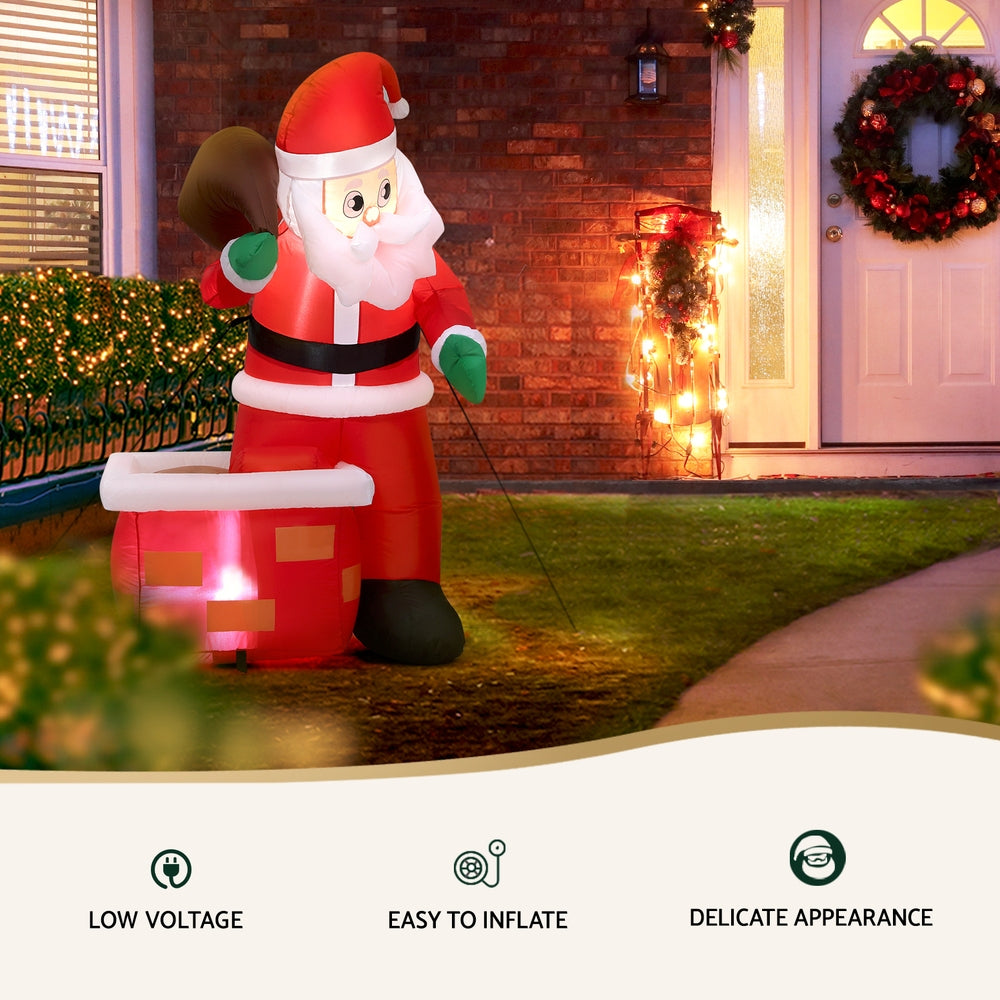 Jingle Jollys Christmas Inflatable Santa Illuminated Decorations - ShopFrenzy
