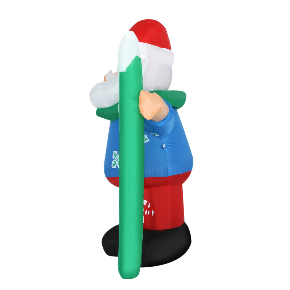Jingle Jollys Christmas Inflatable Santa 1.6M Illuminated Decorations - ShopFrenzy