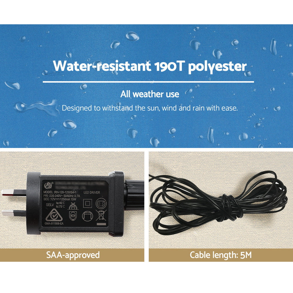 Jingle Jollys Christmas Inflatable Santa 1.6M Illuminated Decorations - ShopFrenzy