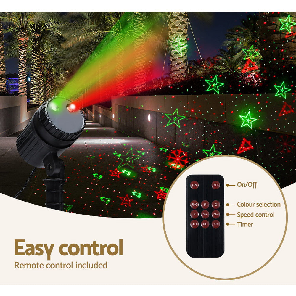 1X Projector Light Christmas Lights Laser Outdoor Decorations Jingle Jollys - ShopFrenzy
