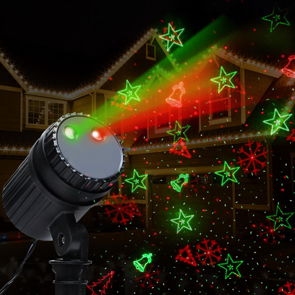 1X Projector Light Christmas Lights Laser Outdoor Decorations Jingle Jollys - ShopFrenzy