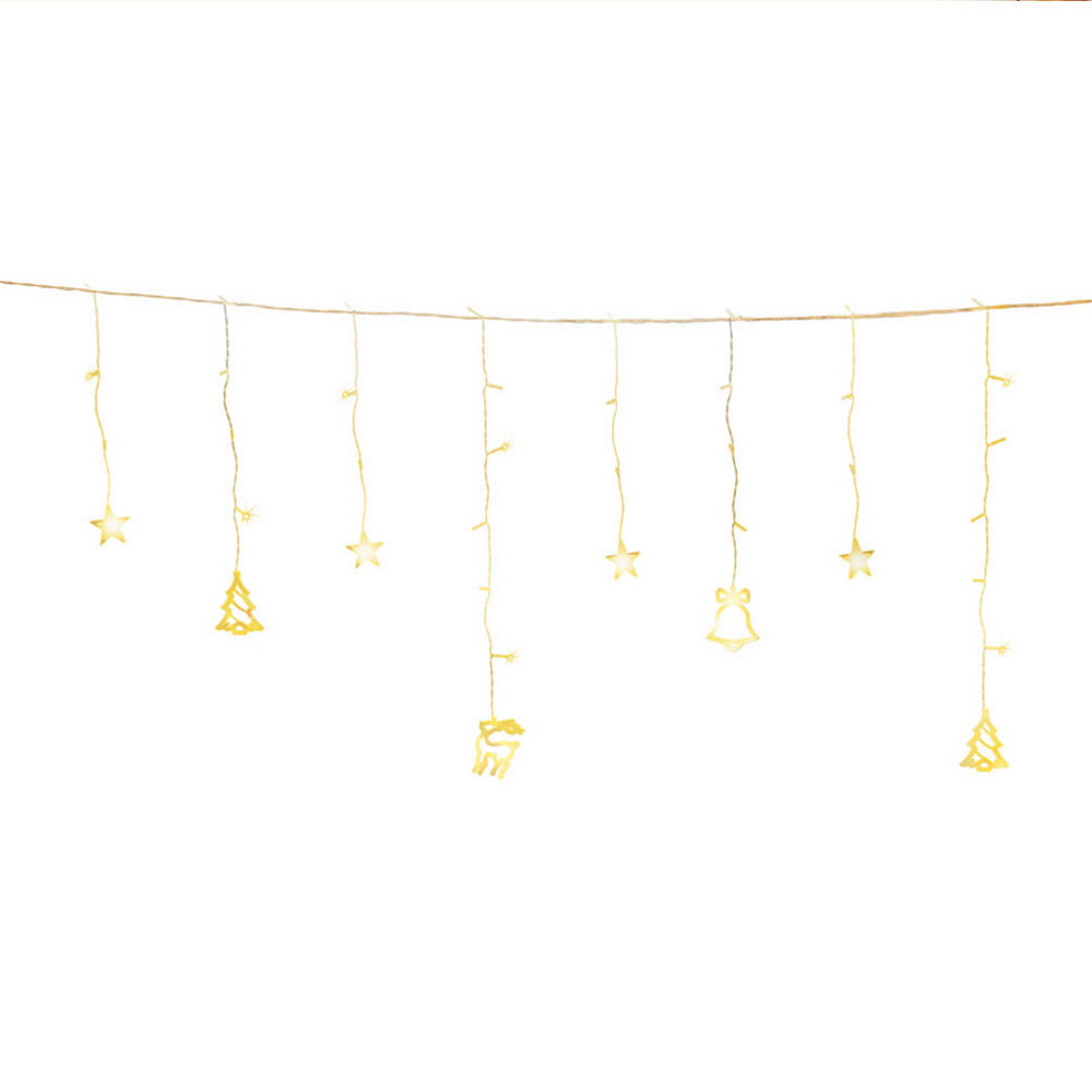 138 LED 3M Christmas Lights Icicle Light Warm White Jingle Jollys - ShopFrenzy