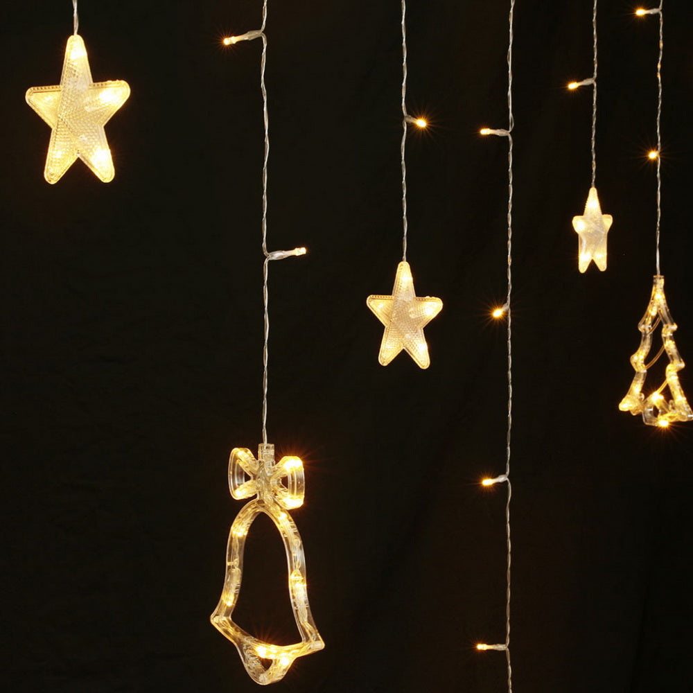 138 LED 3M Christmas Lights Icicle Light Warm White Jingle Jollys - ShopFrenzy