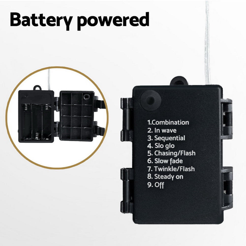 138 LED 3M Christmas Lights Icicle Light Warm White Jingle Jollys - ShopFrenzy