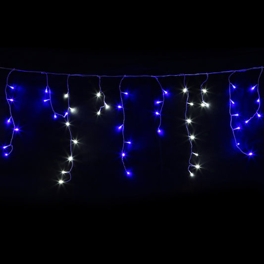 20M Christmas Lights Icicle Light 800 LED Blue White Decor Jingle Jollys - ShopFrenzy