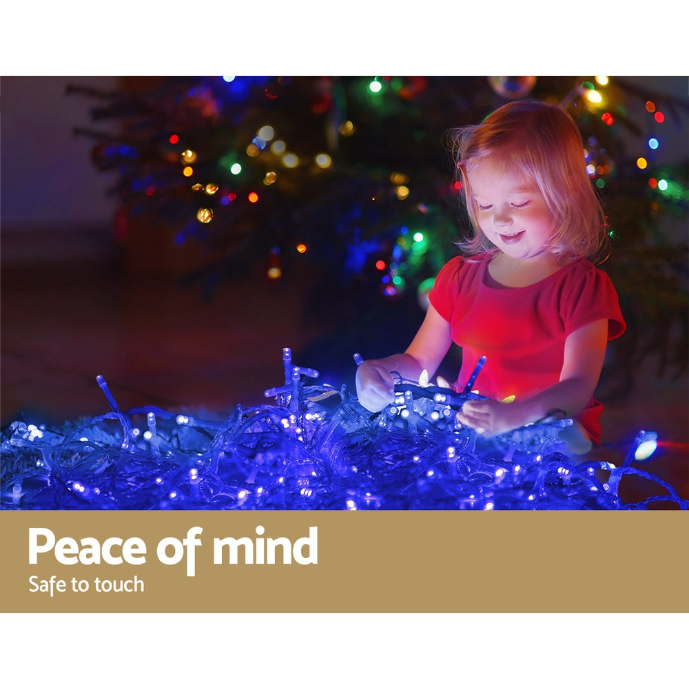 20M Christmas Lights Icicle Light 800 LED Blue White Decor Jingle Jollys - ShopFrenzy