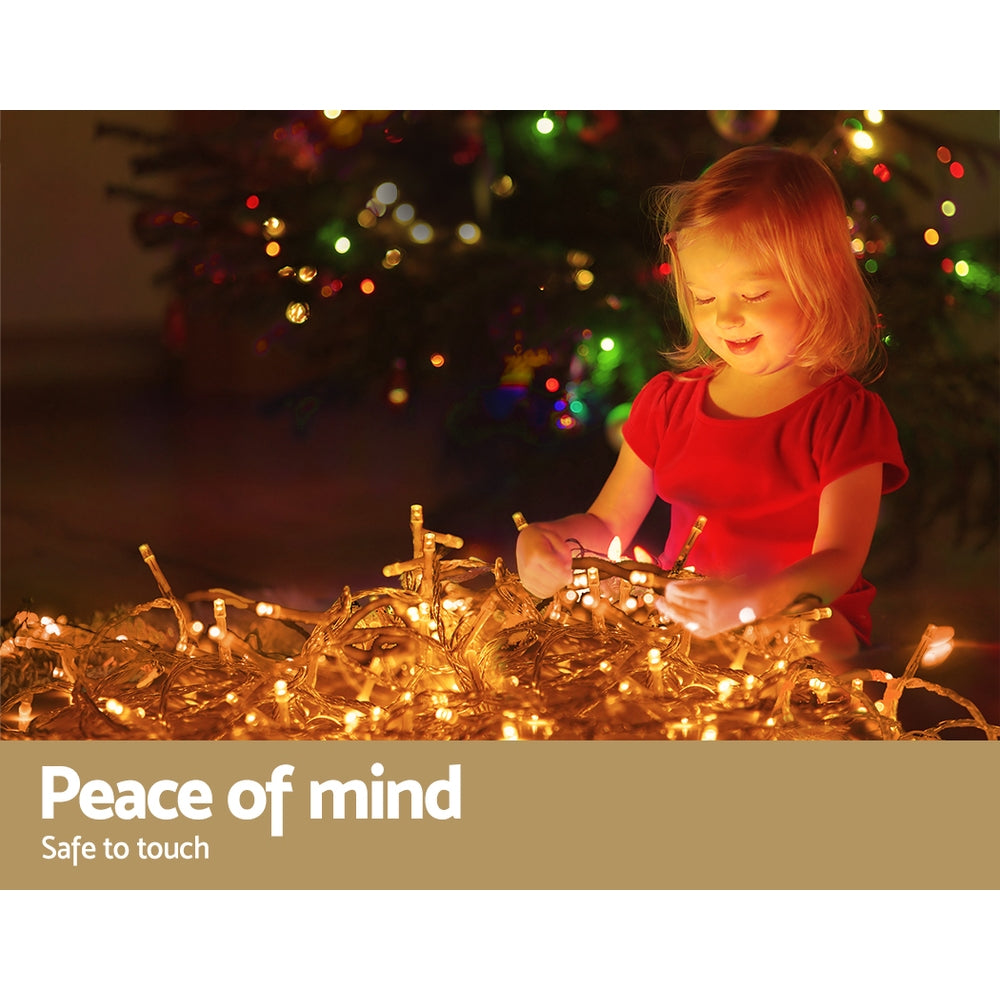 20M Christmas Lights Icicle Light 800 LED Warm White Decor Jingle Jollys - ShopFrenzy