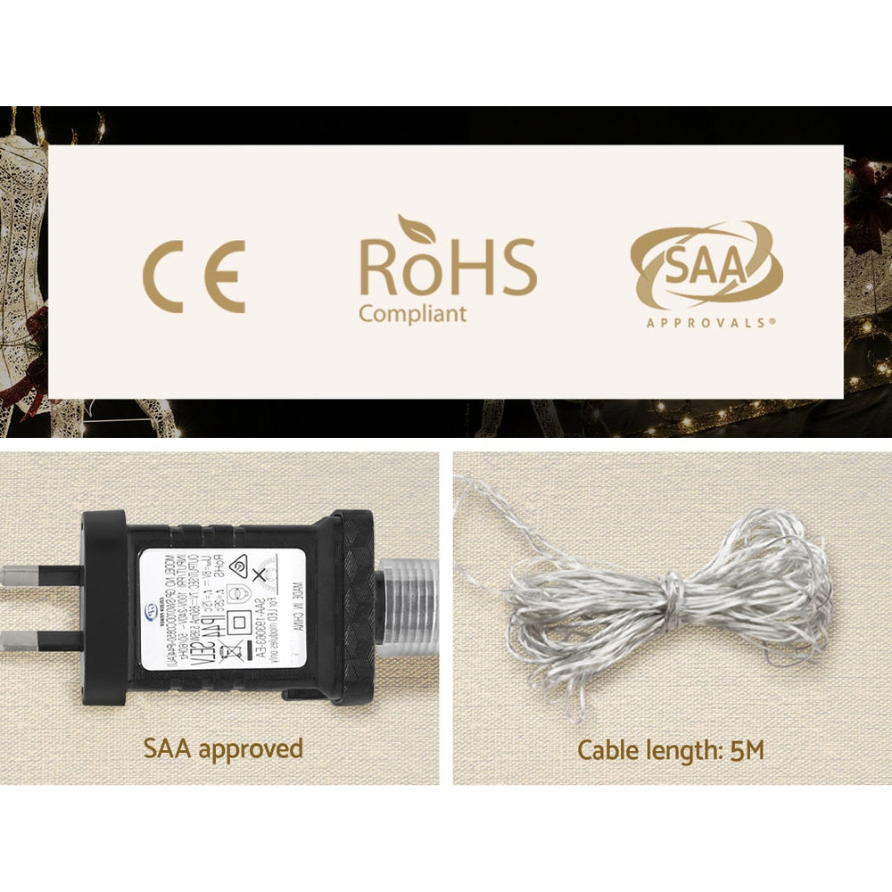 12M Christmas Lights Icicle Light 960 LED Falling Metor Jingle Jollys - ShopFrenzy