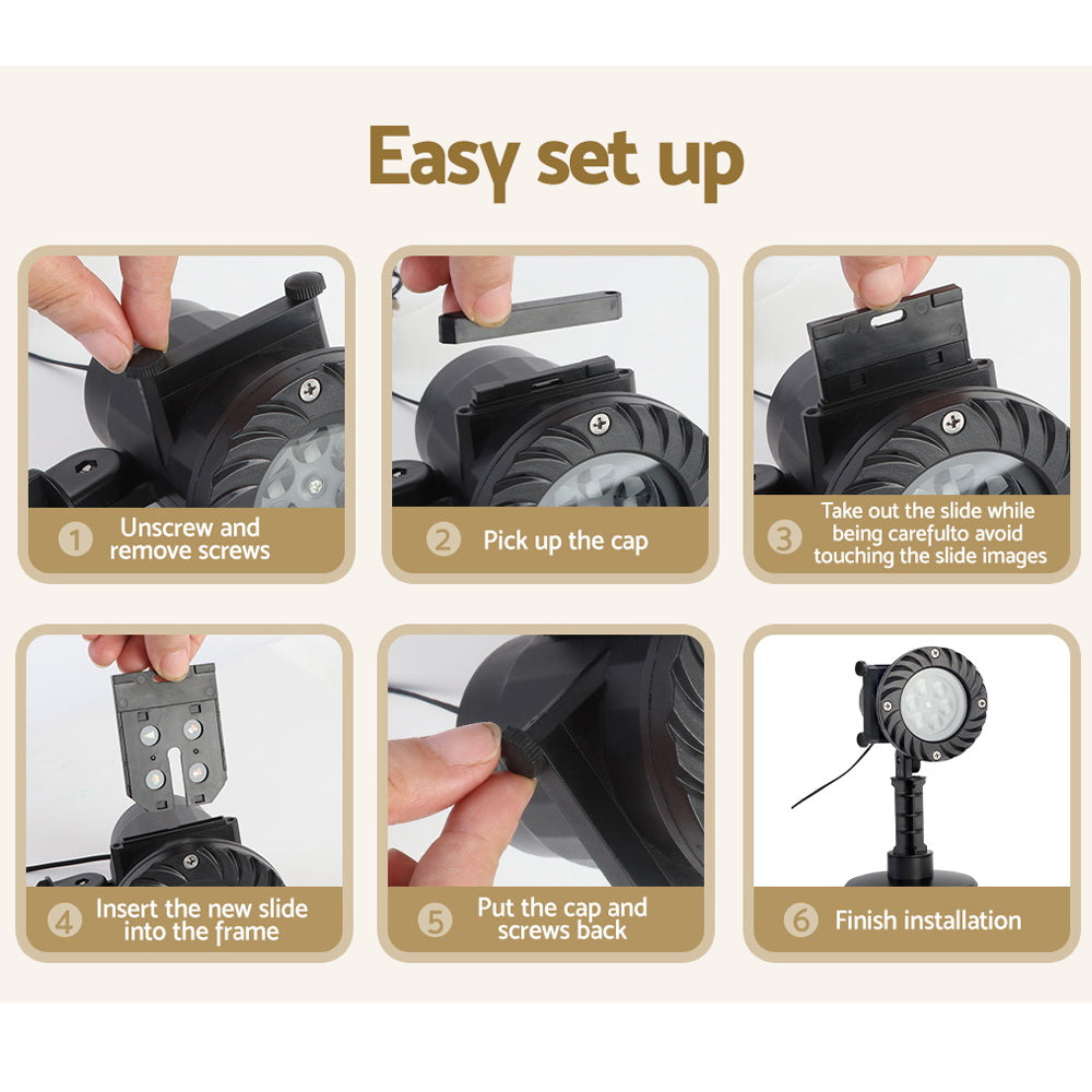 1X Projector Light Christmas Lights Laser Outdoor Decorations Jingle Jollys - ShopFrenzy