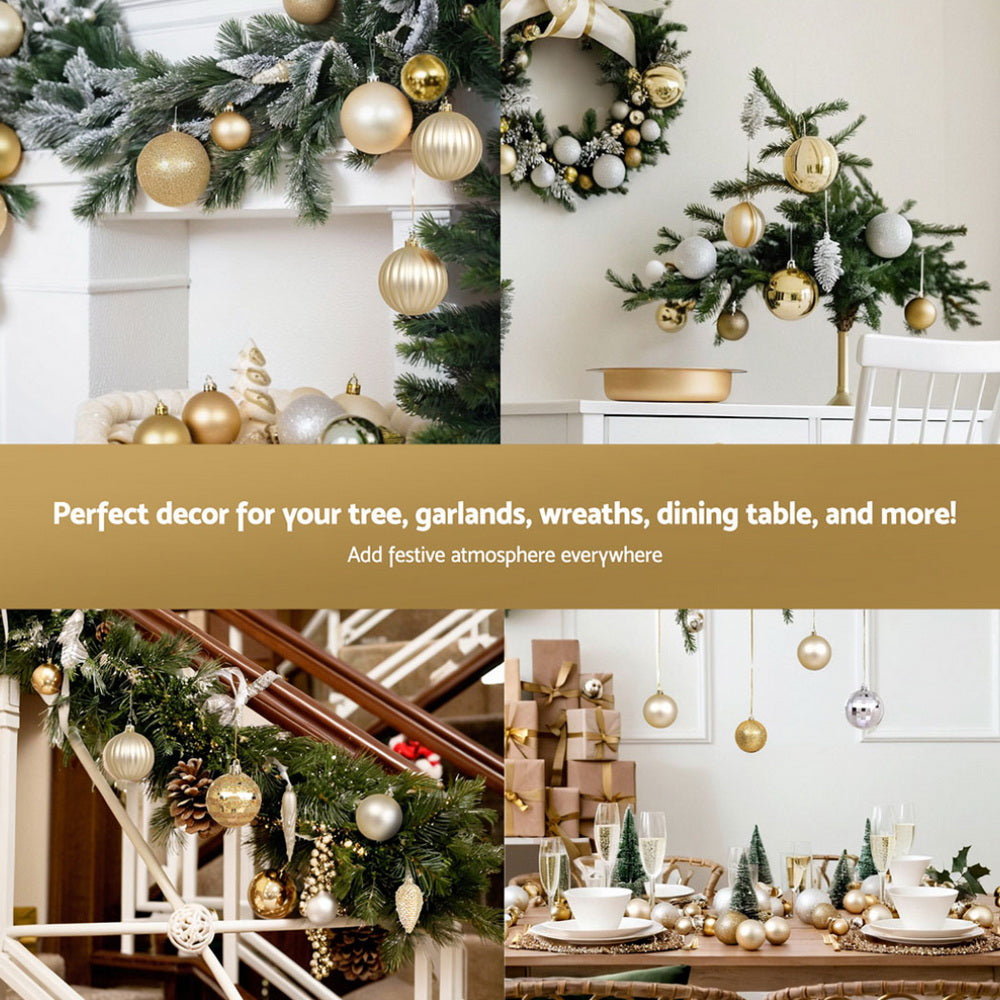 Jingle Jollys 125pcs Christmas Tree Decorations Set Baubles Ornaments Party - ShopFrenzy
