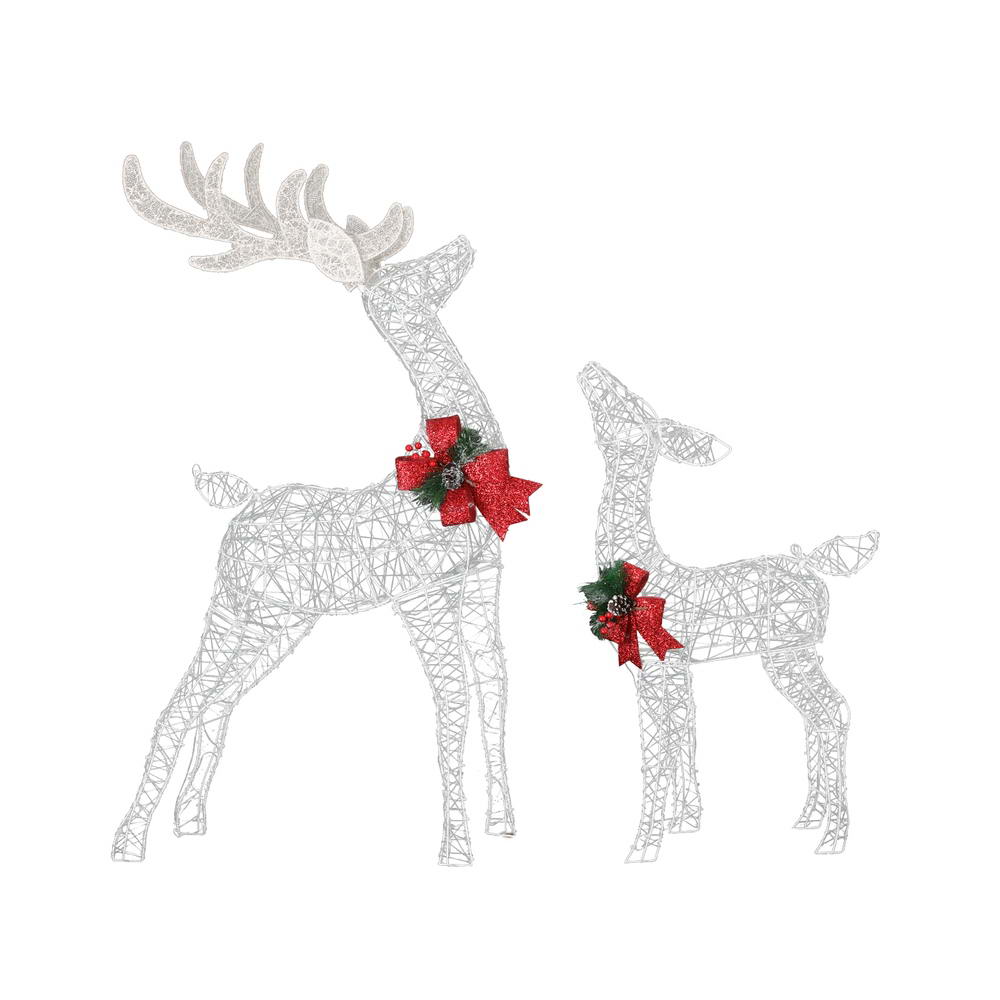 2 PCS Christmas Lights 170 LED Fairy Light Reindeer Decorations Jingle Jollys - ShopFrenzy