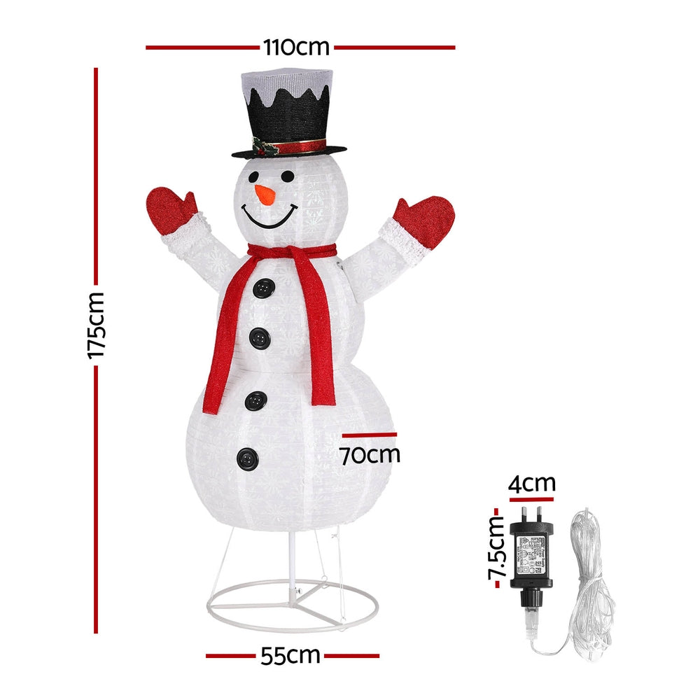 1.7M Christmas Lights 200 LED Fairy Light Snowman Decorations Jingle Jollys - ShopFrenzy