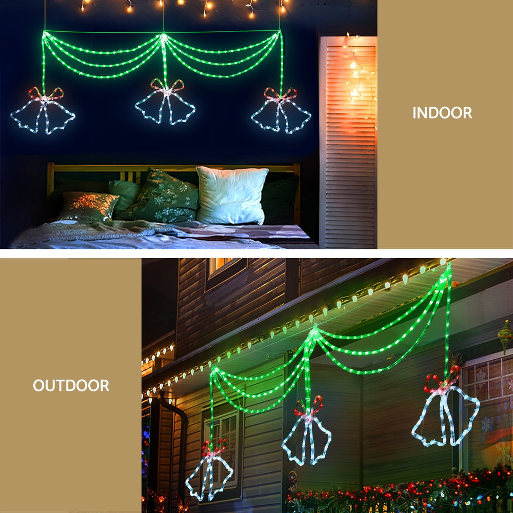 1.8M Christmas Lights 288 LED Bell Motif Light Decorations Jingle Jollys - ShopFrenzy