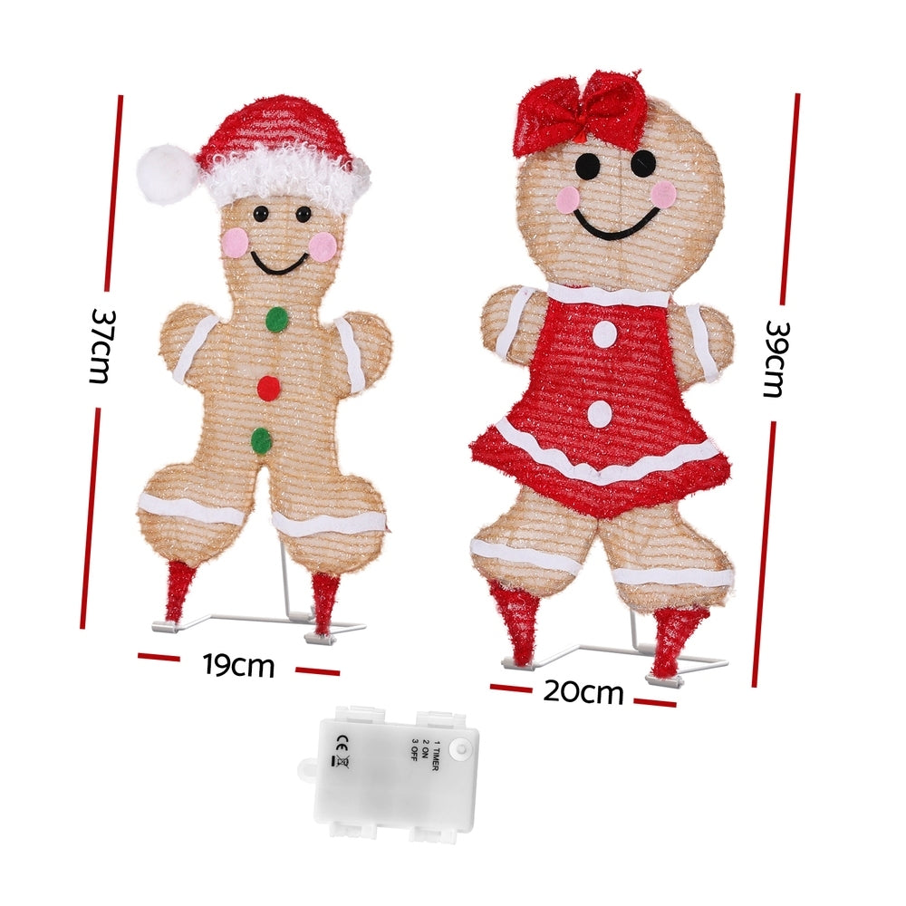 30 LED Christmas Lights Gingerbread Motif Fairy Light Decoration Jingle Jollys - ShopFrenzy