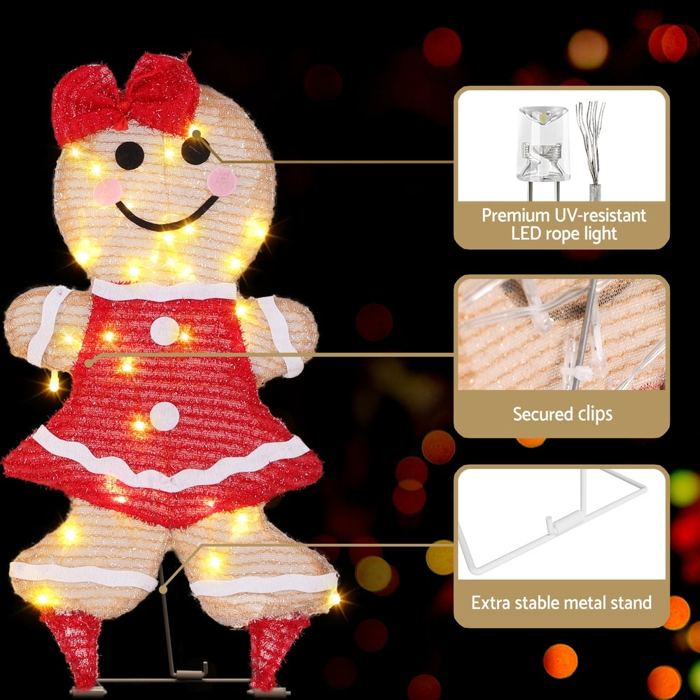 30 LED Christmas Lights Gingerbread Motif Fairy Light Decoration Jingle Jollys - ShopFrenzy