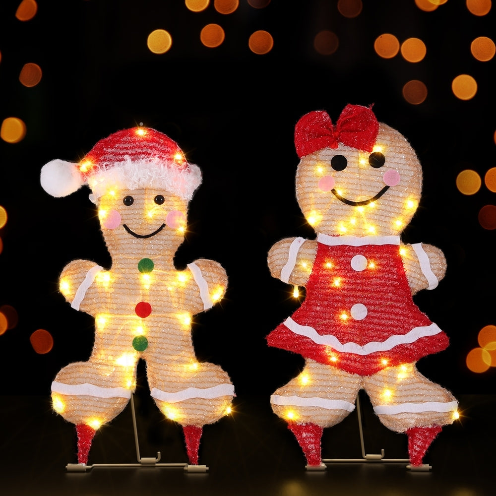 30 LED Christmas Lights Gingerbread Motif Fairy Light Decoration Jingle Jollys - ShopFrenzy