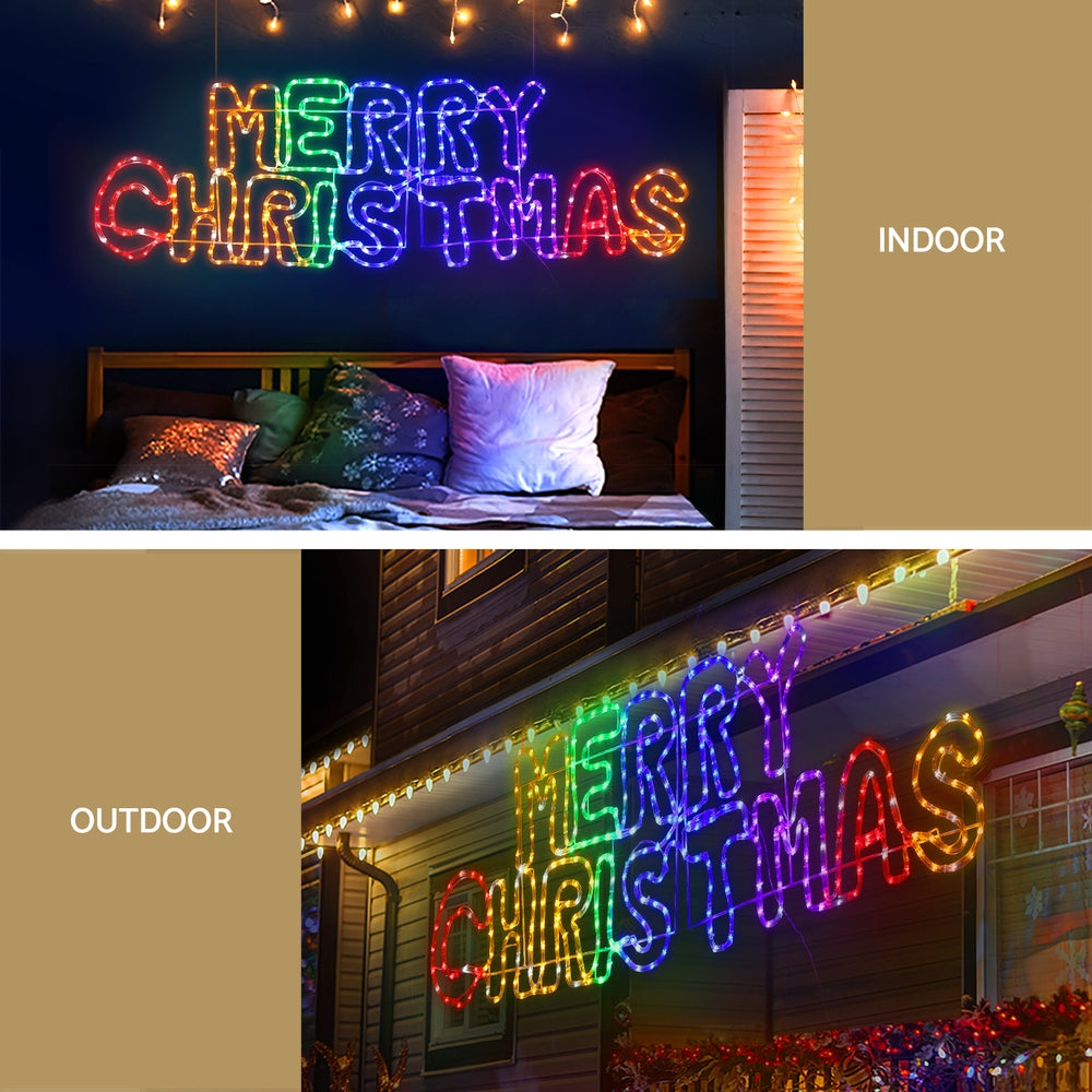 1.6M Christmas Lights Motif 360 LED Rope Light Outdoor Decoration Jingle Jollys - ShopFrenzy