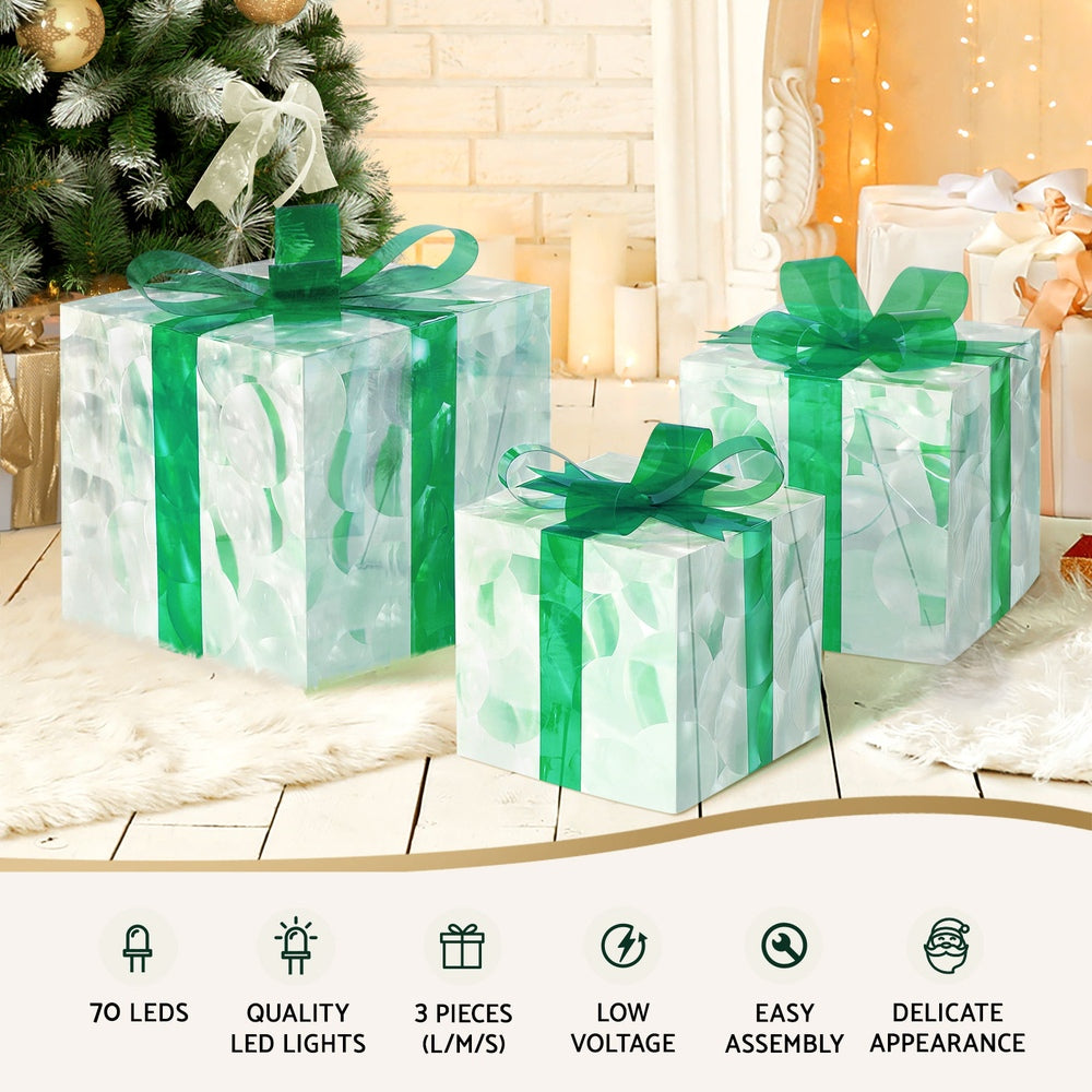 3 PCS Christmas Lights 70 LED Fairy Light Gift Box Jingle Jollys - ShopFrenzy