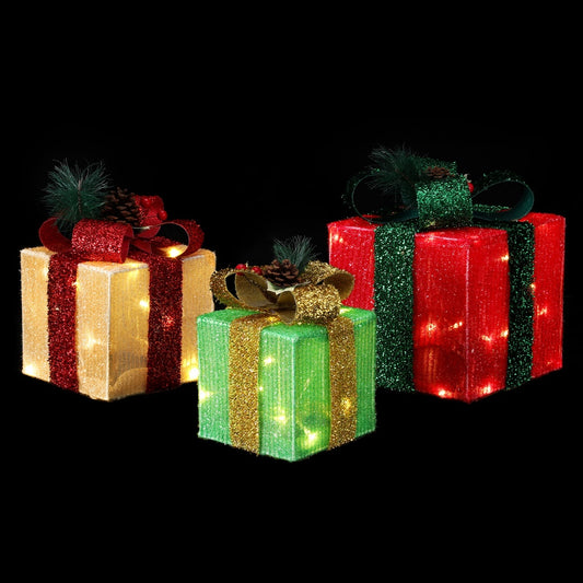 3 PCS Christmas Lights 60 LED Fairy Light Gift Box Jingle Jollys - ShopFrenzy