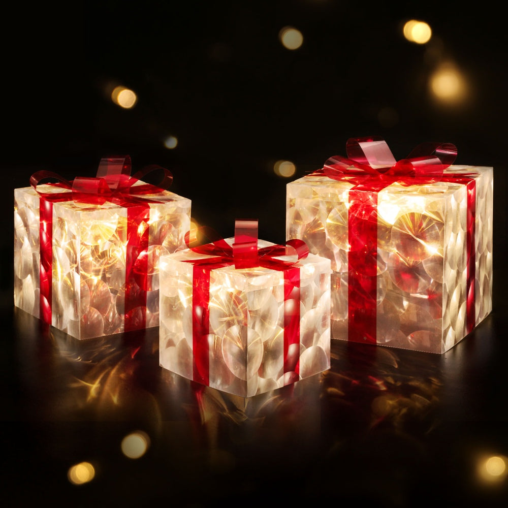 3 PCS Christmas Lights 70 LED Fairy Light Gift Box Jingle Jollys - ShopFrenzy