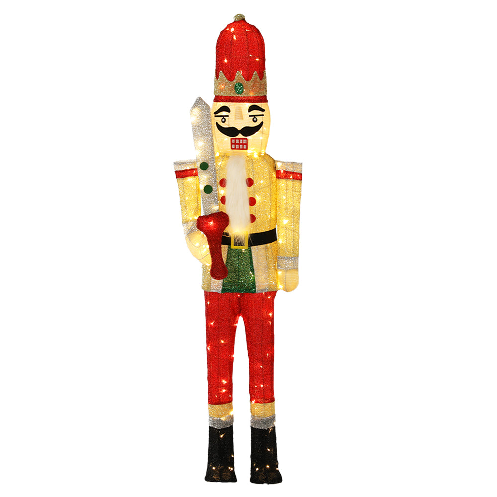 Jingle Jollys Christmas Lights 170cm Nutcracker 180 LED Fairy Light Decorations - ShopFrenzy
