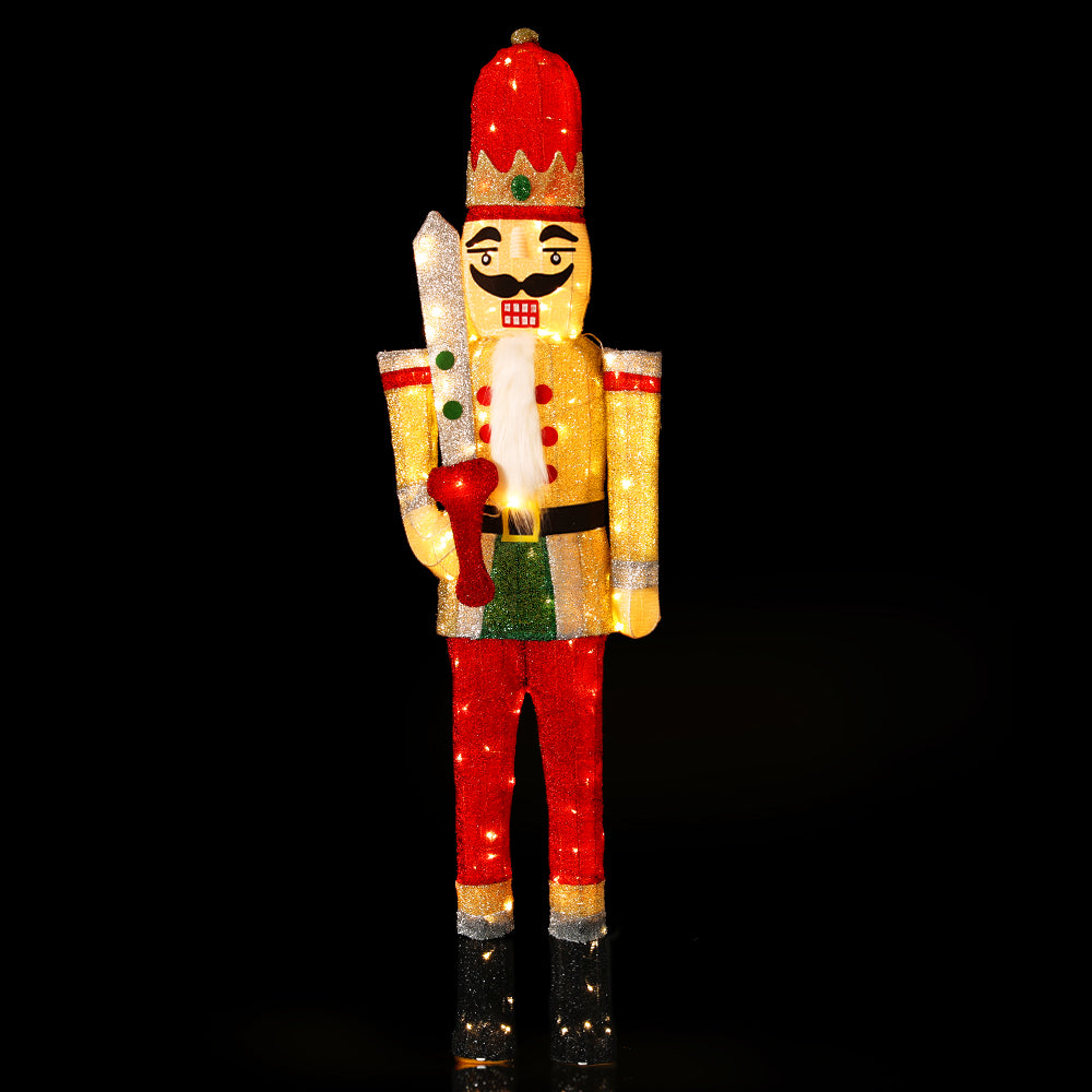 Jingle Jollys Christmas Lights 170cm Nutcracker 180 LED Fairy Light Decorations - ShopFrenzy